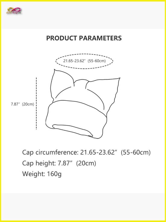 Cat Ear Beanie Y2K Cute Knit Hat with Ears Warm Crochet Skull Cap main image 5